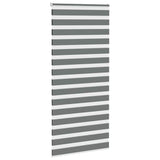 Vidaxl zebra rullo cieco 115x230 cm Larghezza tessuto 110,9 cm grigio scuro