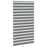 Vidaxl Zebra Roller Blind 120x230 cm Stof bredde 115,9 cm mørkegrå