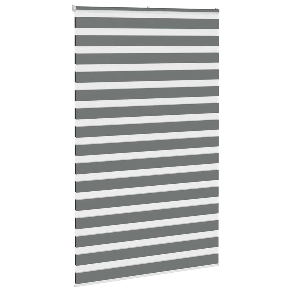 Vidaxl Zebra Rouleau aveugle 140x230 cm Largeur de tissu 135,9 cm Gris foncé