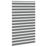 Vidaxl Zebra Roller Blind 140x230 cm Stoffbreite 135,9 cm dunkelgrau