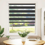 Vidaxl Zebra Roller Blind 105x100 CM Tygbredd 100,9 cm svart