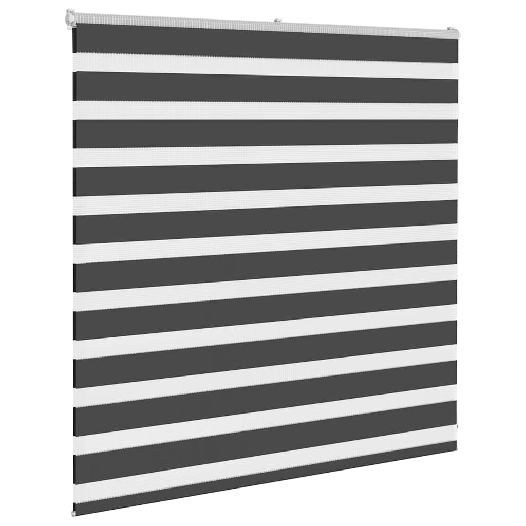 Vidaxl Zebra Roller Blind 145x100 cm Stof bredde 140,9 cm sort