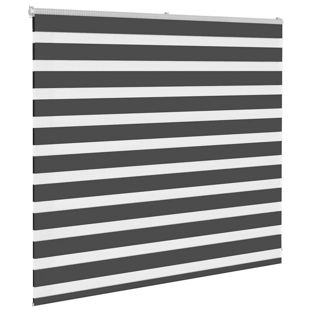 Vidaxl Zebra Roller Blind 155x100 cm Szerokość tkaniny 150,9 cm Czarna