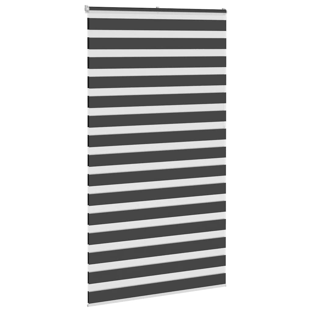 Vidaxl zebra rolgordijn 120x200 cm stofbreedte 115,9 cm zwart