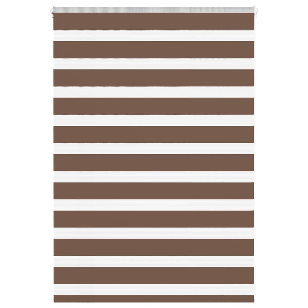 Vidaxl Zebra roller blind 105x100 cm dust width 100.9 cm polyester brown