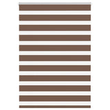 Vidaxl Zebra roller blind 105x100 cm dust width 100.9 cm polyester brown