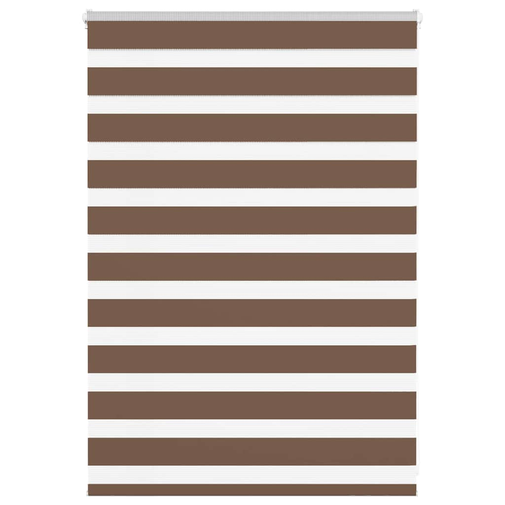 Vidaxl Zebra roller blind 110x100 cm dust width 105.9 cm polyester brown