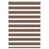 Vidaxl Zebra roller blind 110x100 cm dust width 105.9 cm polyester brown