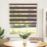 Vidaxl Zebra roller blind 110x100 cm dust width 105.9 cm polyester brown