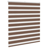 Vidaxl Zebra roller blind 120x100 cm Fabric width 115.9 cm Polyester Brown