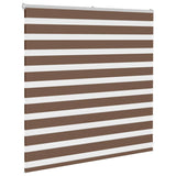 Vidaxl Zebra Roller Blind 145x100 cm Šířka prachu 140,9 cm polyesterová hnědá