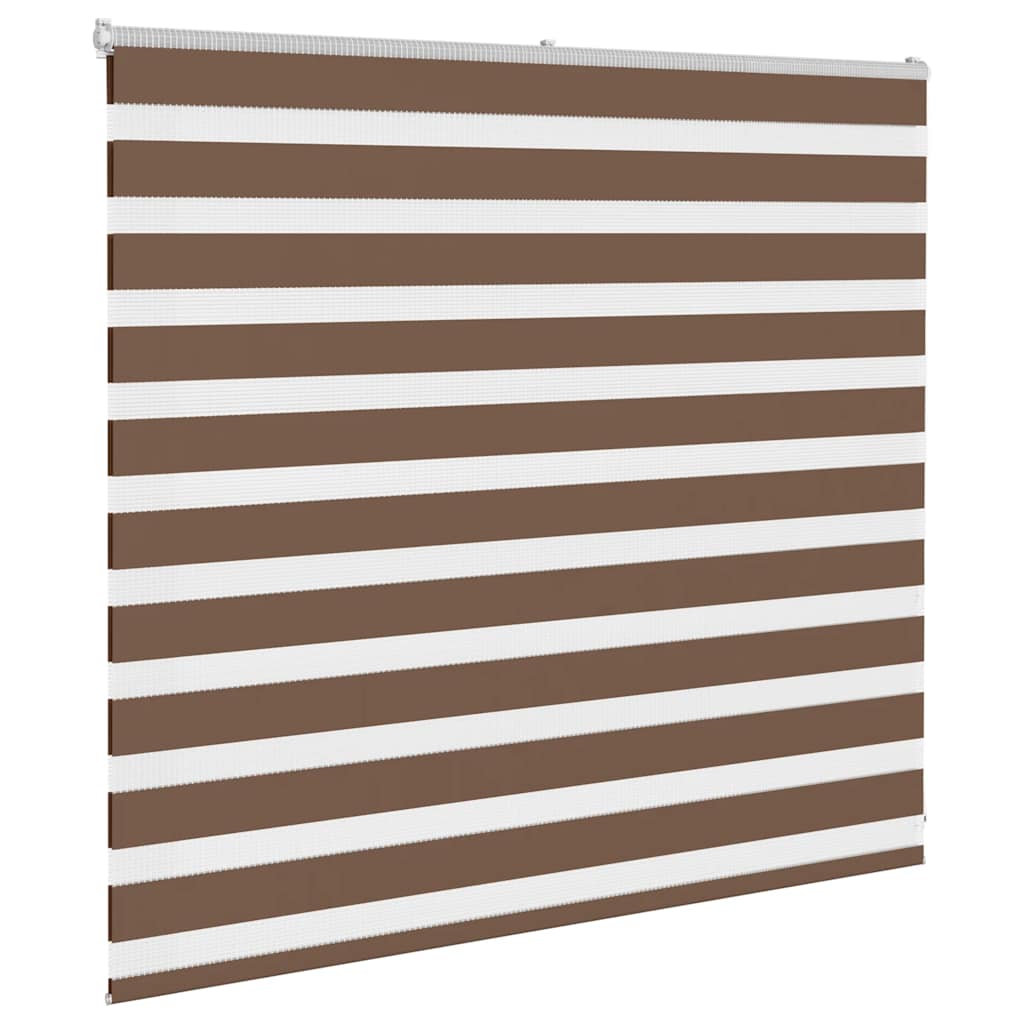 Vidaxl Zebra roller blind 155x100 cm dust width 150.9 cm polyester brown