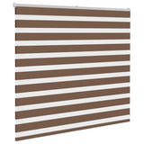 Vidaxl Zebra Roller Blind 160x100 cm Støvbredde 155,9 cm Polyester Brown