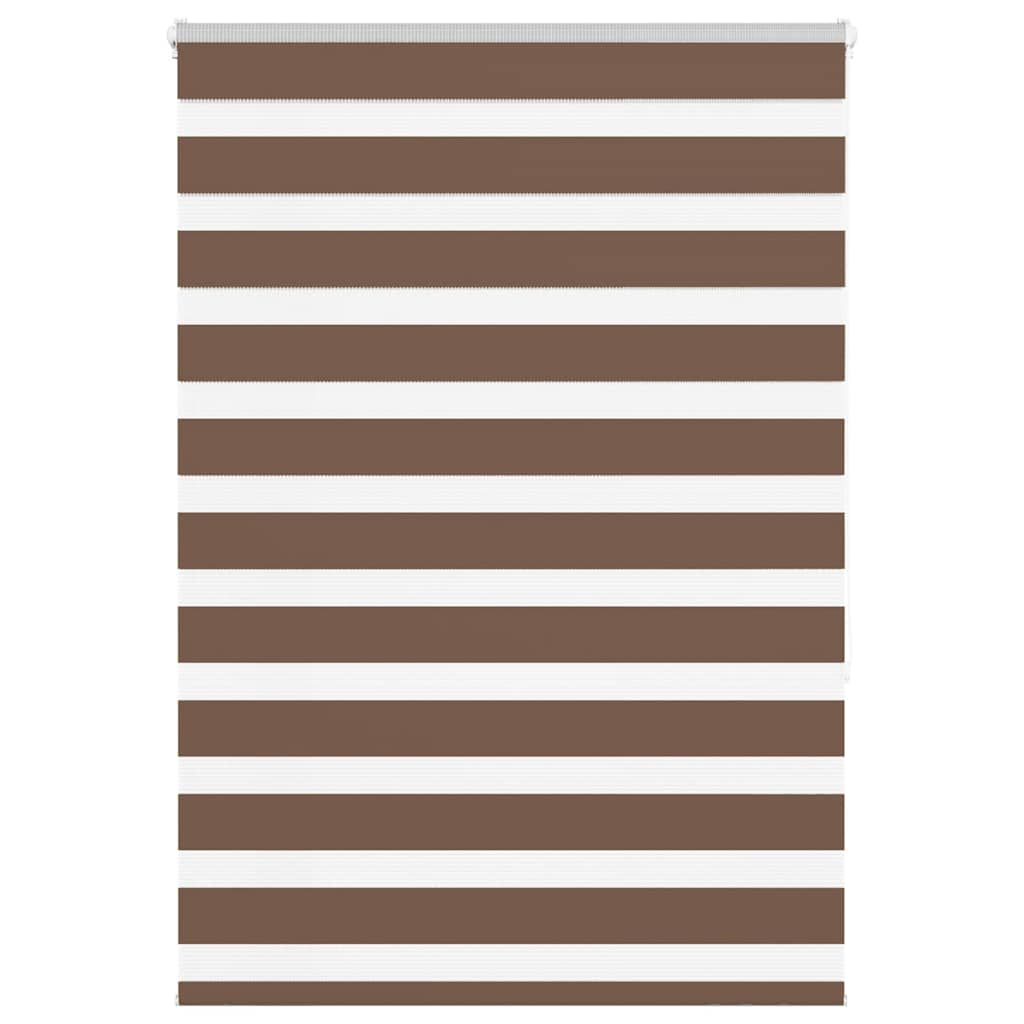 Vidaxl Zebra roller blind 100x150 cm dust width 95.9 cm Polyester Brown