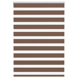 Vidaxl Zebra roller blind 100x150 cm dust width 95.9 cm Polyester Brown