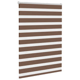 Vidaxl Zebra Roller Blind 110x150 cm Šířka prachu 105,9 cm polyesterová hnědá