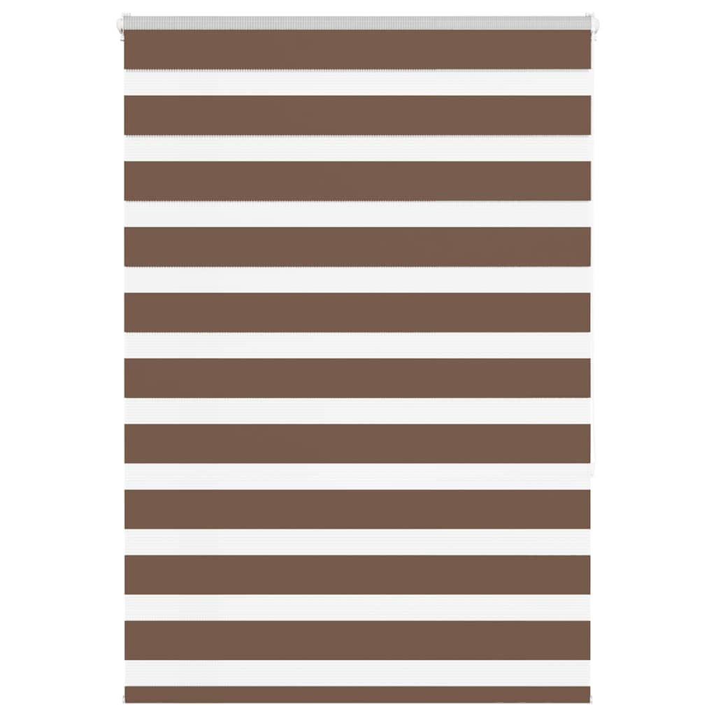 Vidaxl Zebra Rouleau aveugle 115x150 cm Largeur de poussière 110,9 cm Brown en polyester