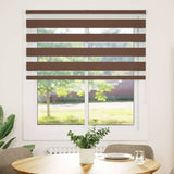 Vidaxl Zebra Roller Blind 125x150 cm Tygbredd 120,9 cm polyesterbrun