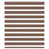 Vidaxl Zebra Rouleau aveugle 130x150 cm Largeur de poussière 125,9 cm Brown en polyester