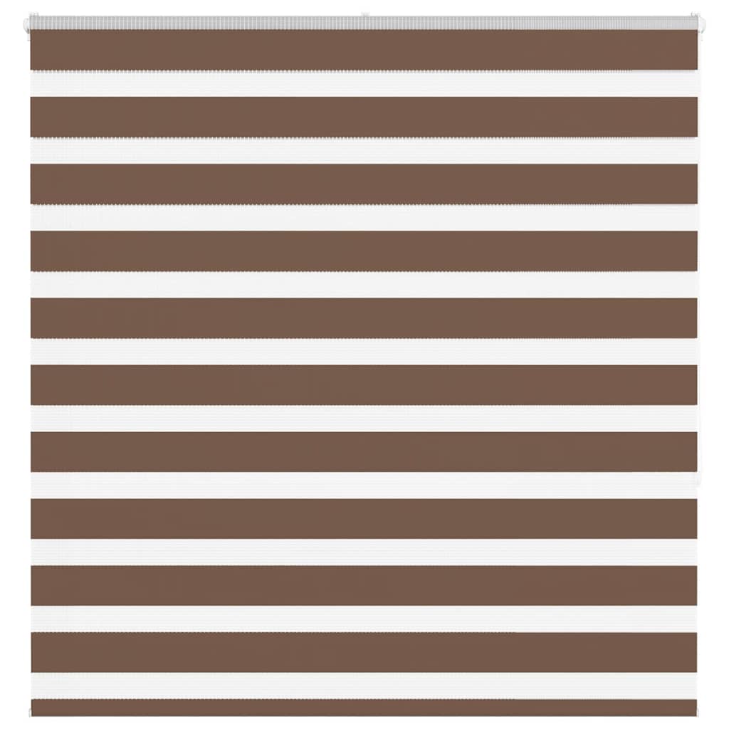 Vidaxl Zebra Roller Blind 150x150 cm Støvbredde 145,9 cm Polyester Brown