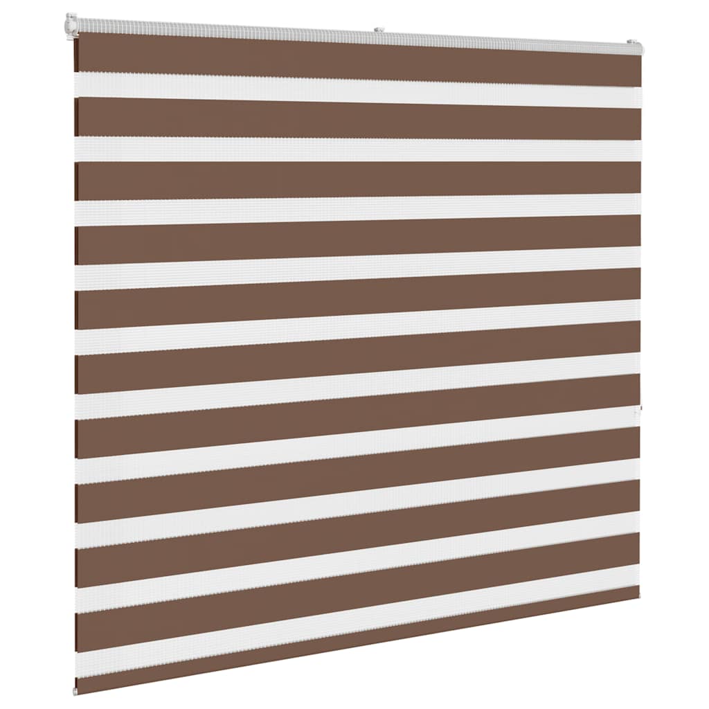 Vidaxl Zebra Roller Blind 160x150 cm Szerokość pyłu 155,9 cm poliestrowa brąz