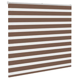 Vidaxl Zebra Roller Blind 160x150 cm Støvbredde 155,9 cm polyesterbrun