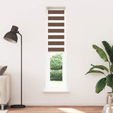 Vidaxl Zebra Roller Blind 45x200 cm Støvbredde 40,9 cm Polyesterbrun