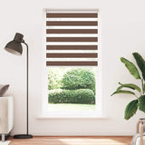 Vidaxl Zebra Roller Blind 105x200 cm Stoffbreite 100,9 cm Polyesterbraun