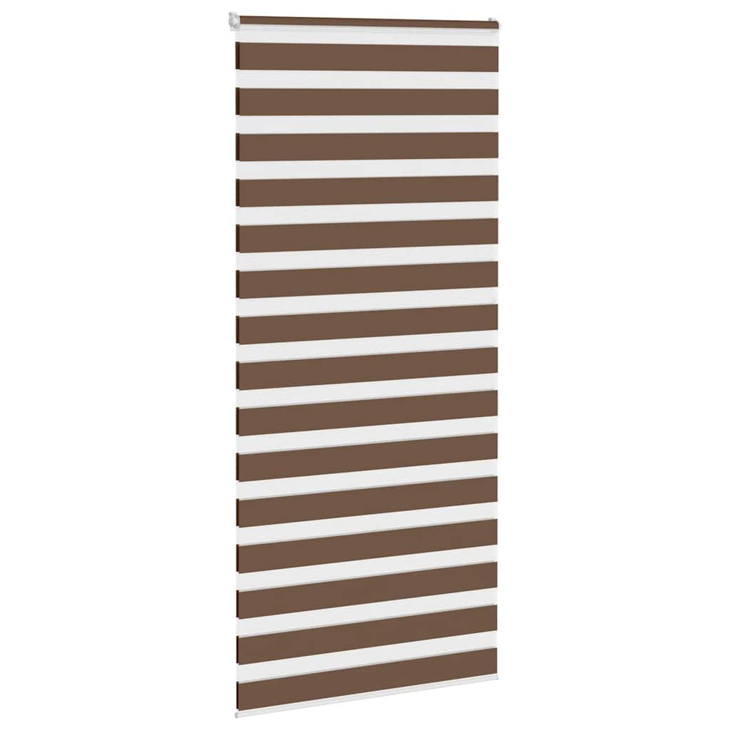 Vidaxl Zebra Rouleau aveugle 110x200 cm Largeur de poussière 105,9 cm Brun polyester