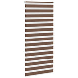 Vidaxl Zebra Roller Blind 115x200 cm Staubbreite 110,9 cm Polyesterbraun