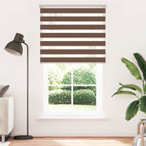 Vidaxl Zebra Roller Blind 120x200 cm Støvbredde 115,9 cm polyesterbrun