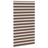 Vidaxl zebra rullo cieco 120x200 cm Larghezza polvere 115,9 cm in poliestere marrone