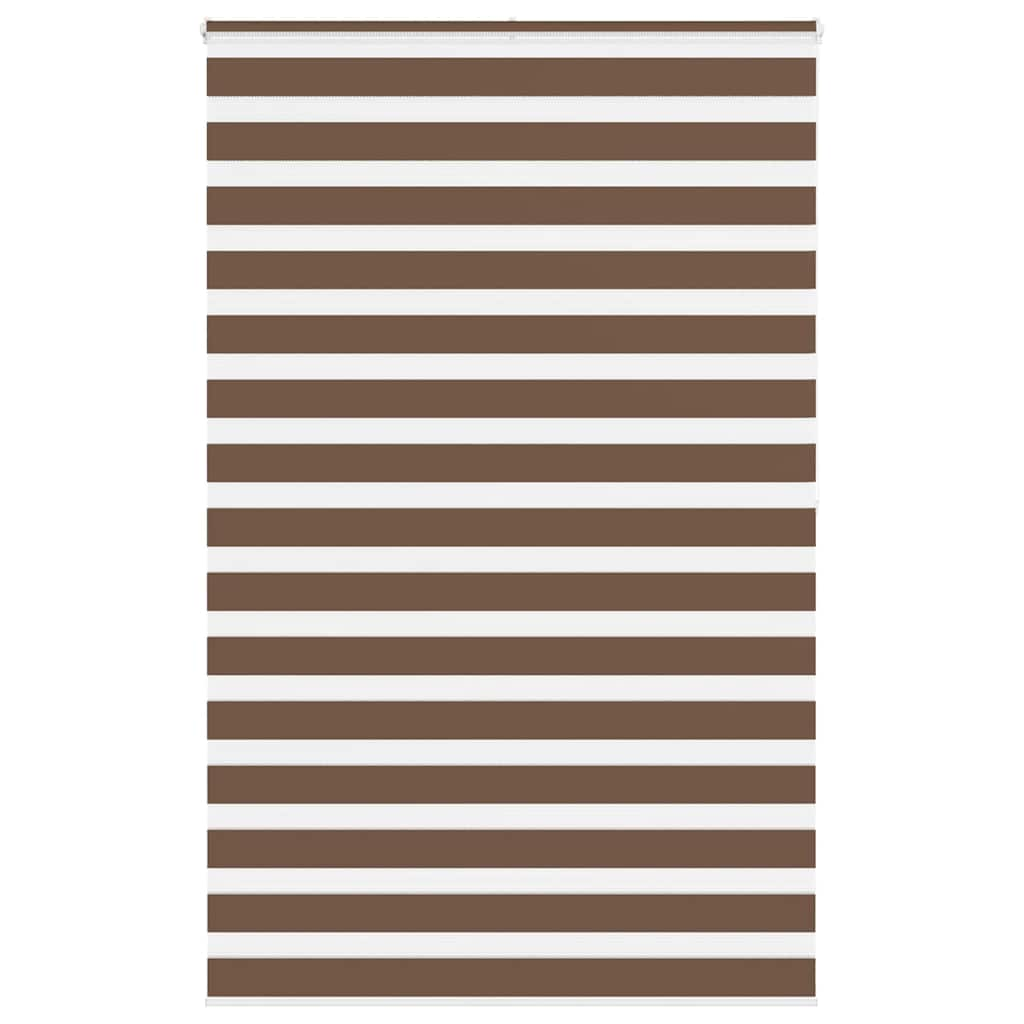 Vidaxl Zebra roller blind 140x200 cm dust width 135.9 cm polyester brown