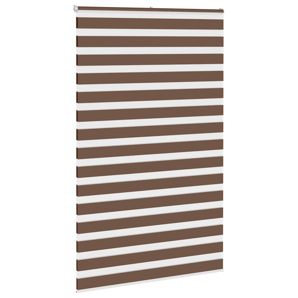 Vidaxl Zebra Roller Blind 140x200 cm Staubbreite 135,9 cm Polyesterbraun