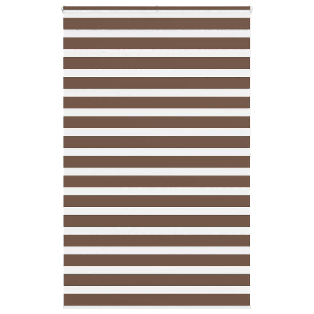 Vidaxl Zebra Rouleau aveugle 145x200 cm Largeur de poussière 140,9 cm Brown en polyester