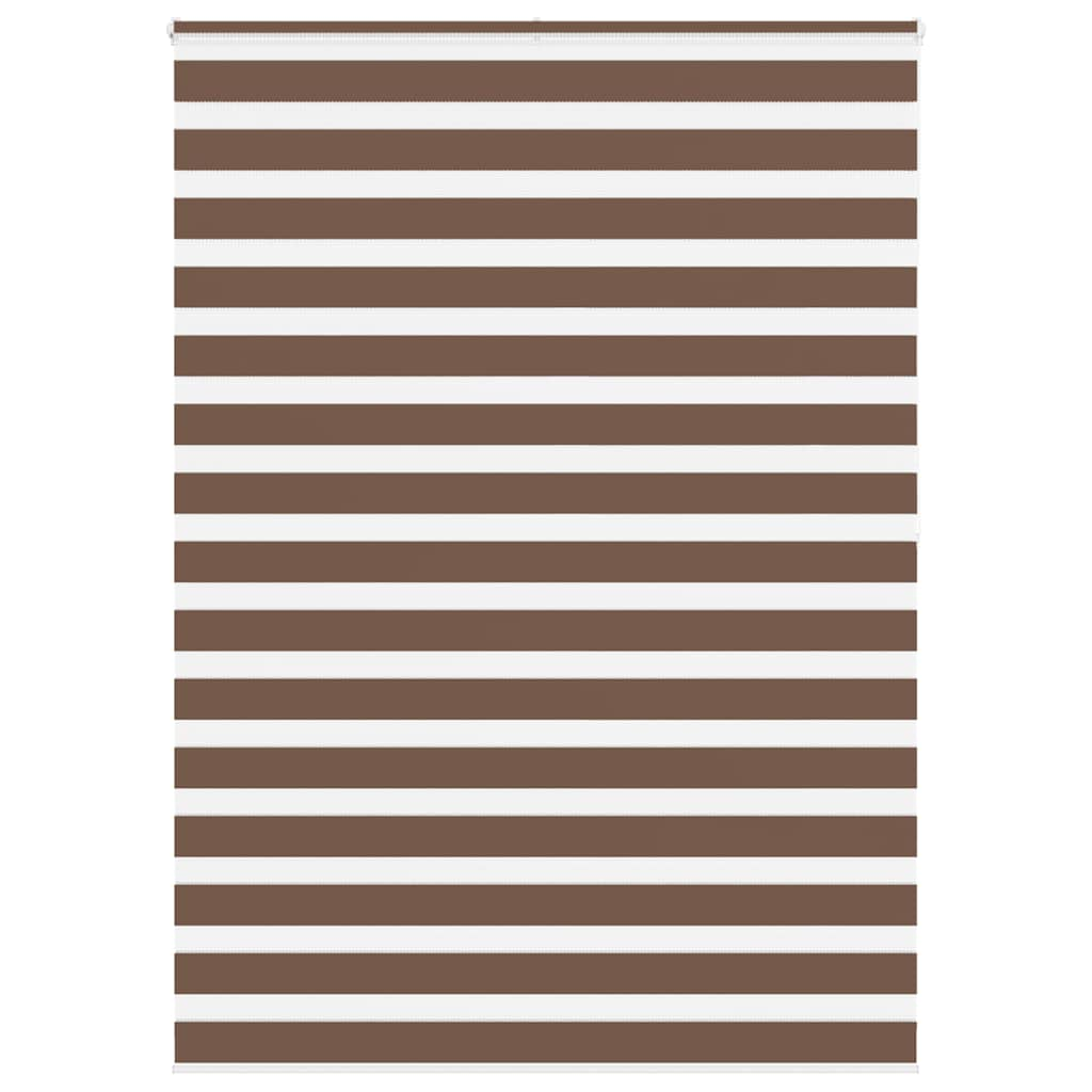 Vidaxl Zebra Roller Blind 155x200 cm Støvbredde 150,9 cm Polyester Brown