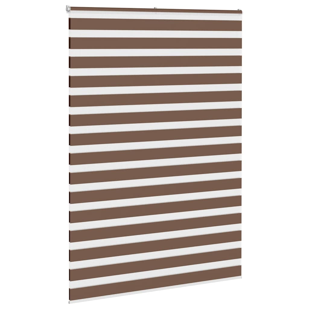 Vidaxl Zebra Roller Blind 155x200 cm Šířka prachu 150,9 cm polyesterová hnědá