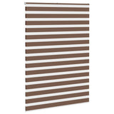 Vidaxl Zebra Roller Blind 155x200 cm Støvbredde 150,9 cm Polyester Brown