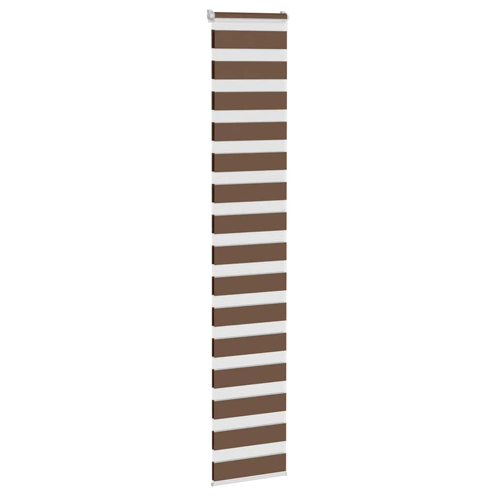 Vidaxl Zebra roller blind 45x230 cm dust width 40.9 cm polyester brown