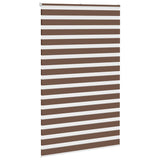 Vidaxl Zebra Roller Blind 140x230 Cm Szerokość tkaniny 135,9 cm poliestrowy brąz