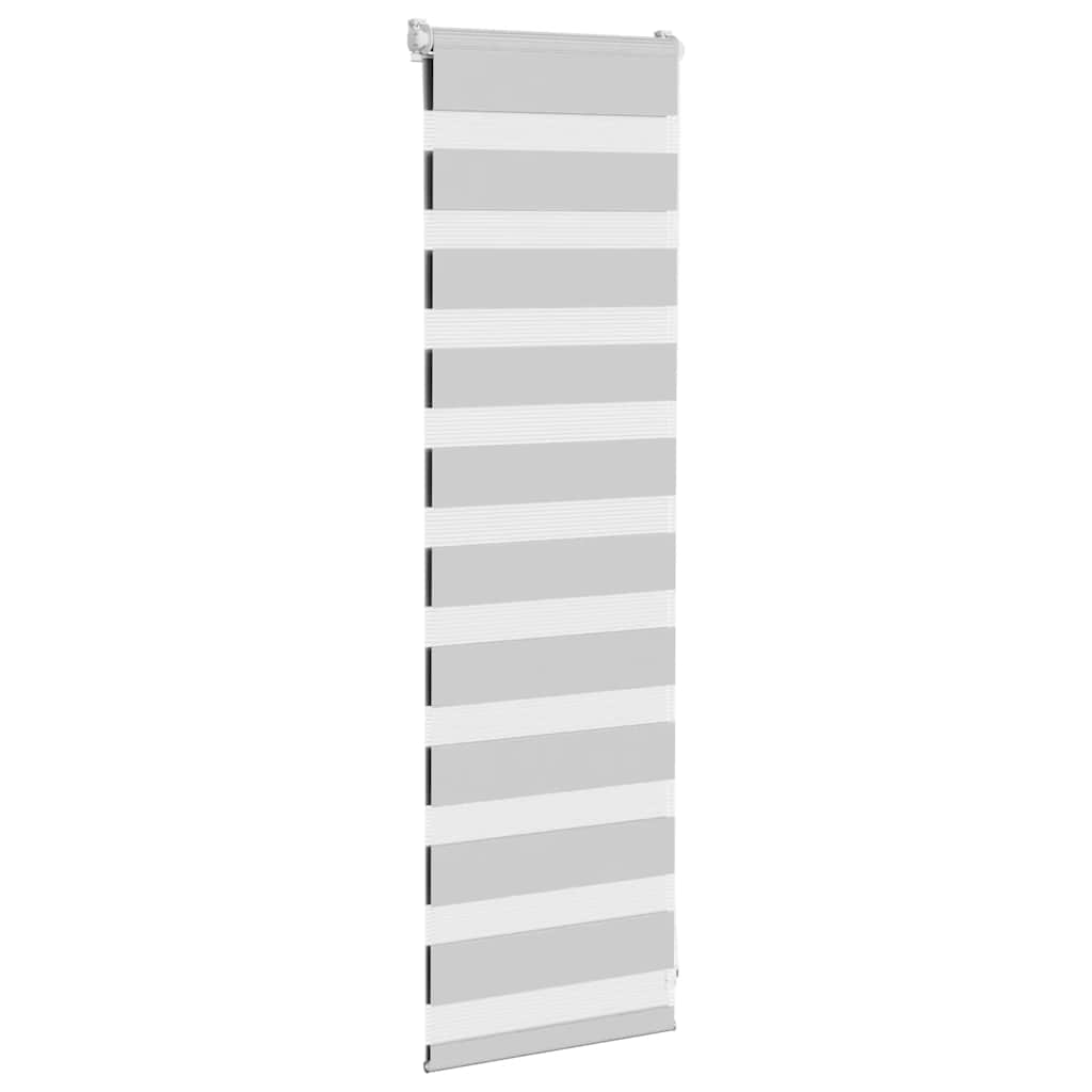 Vidaxl Zebra Roller Blind 40x100 cm Staubbreite 35,9 cm hellgrau