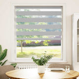 Vidaxl Zebra Roller Blind 100x100 cm Stoffbreite 95,9 cm hellgrau