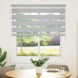 Vidaxl Zebra roller blind 130x100 cm dust width 125.9 cm light gray