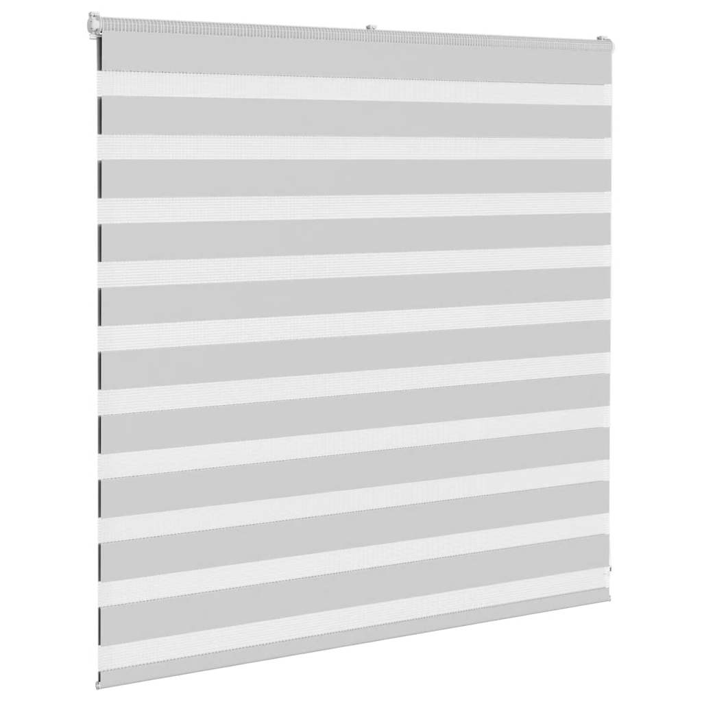 Vidaxl Zebra Roller Blind 140x100 cm ancho de polvo 135.9 cm de gris claro