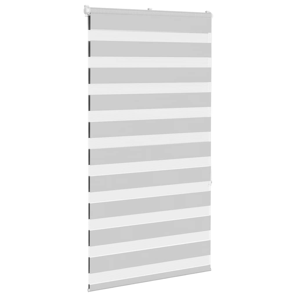 Vidaxl zebra rolgordijn 80x150 cm stofbreedte 75,9 cm lichtgrijs