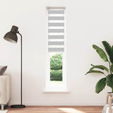 Vidaxl Zebra Roller Blind 40x200 cm Staubbreite 35,9 cm hellgrau