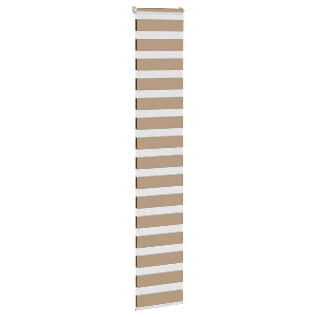 Vidaxl Zebra Blind 50x200 cm dust width 55.9 cm Polyester sand brown