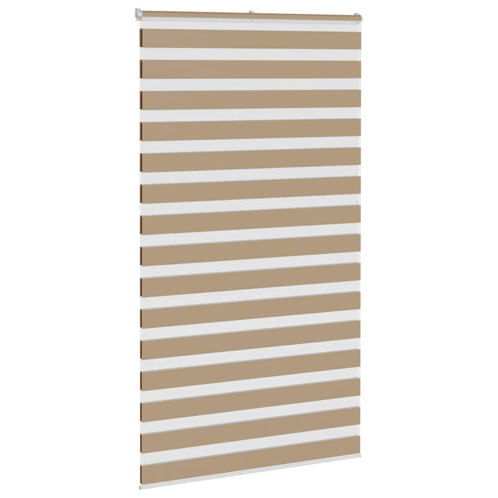 Vidaxl Zebra Blind 130x230 cm dust width 125.9 cm Polyester sand brown