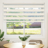 Vidaxl Zebra Roller Blind 165x150 cm Støvbredde 160,9 cm Marmerbeige