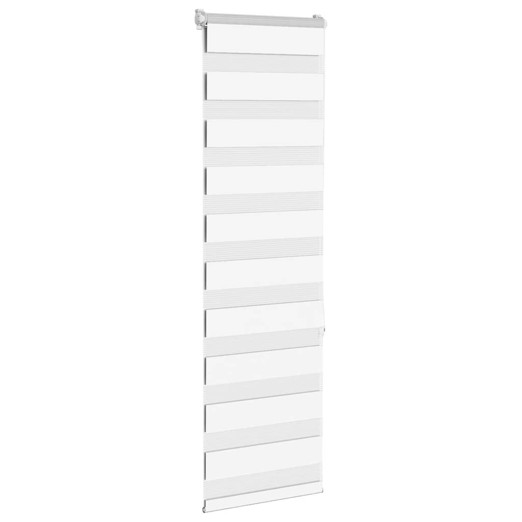 Vidaxl Zebra Roller Blind 40x150 cm Szerokość pyłu 35,9 cm poliestrowa biała